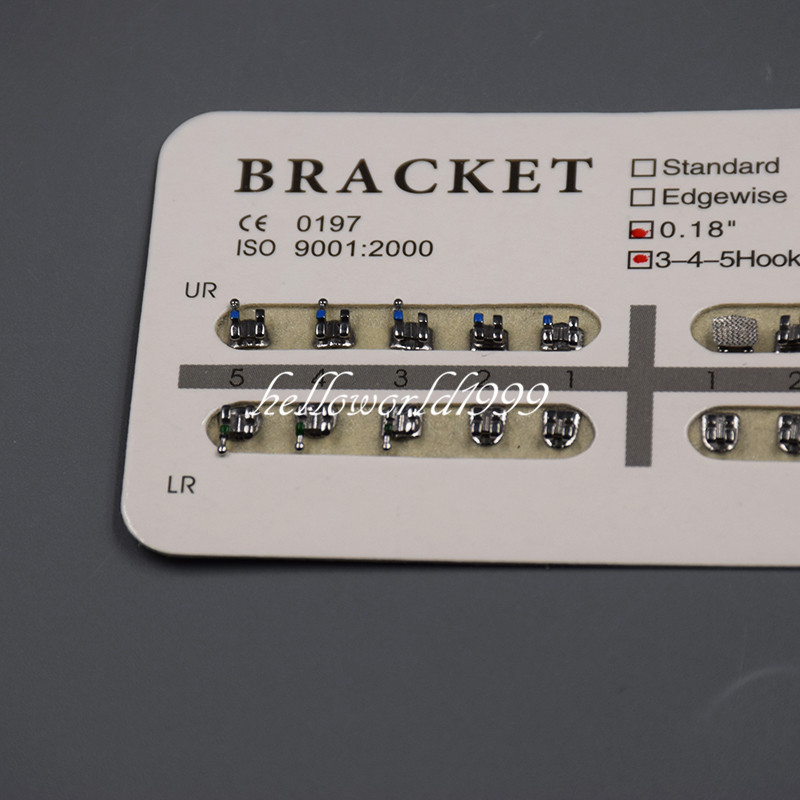 Dental Mini Roth .018 Slot 3-4-5 Hooks Orthodontic Metal Brackets Braces 50 Sets