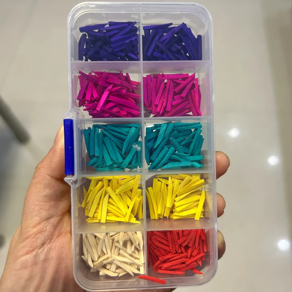 600pcs Mixed Dental Interdental Composite Contoured Wood Wooden Wedges matrices