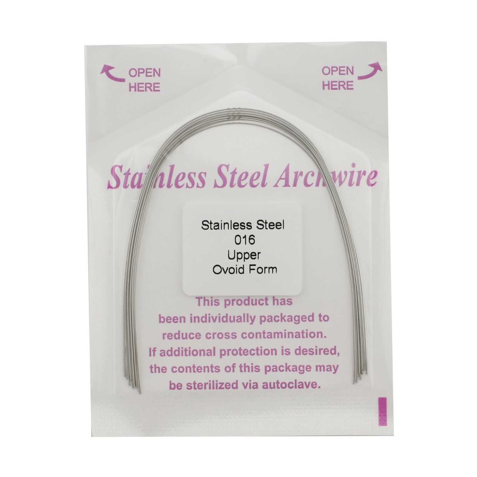 100PCS Orthodontic Stainless Steel Arch Wire Ovoid Form Round Rectangular Squre