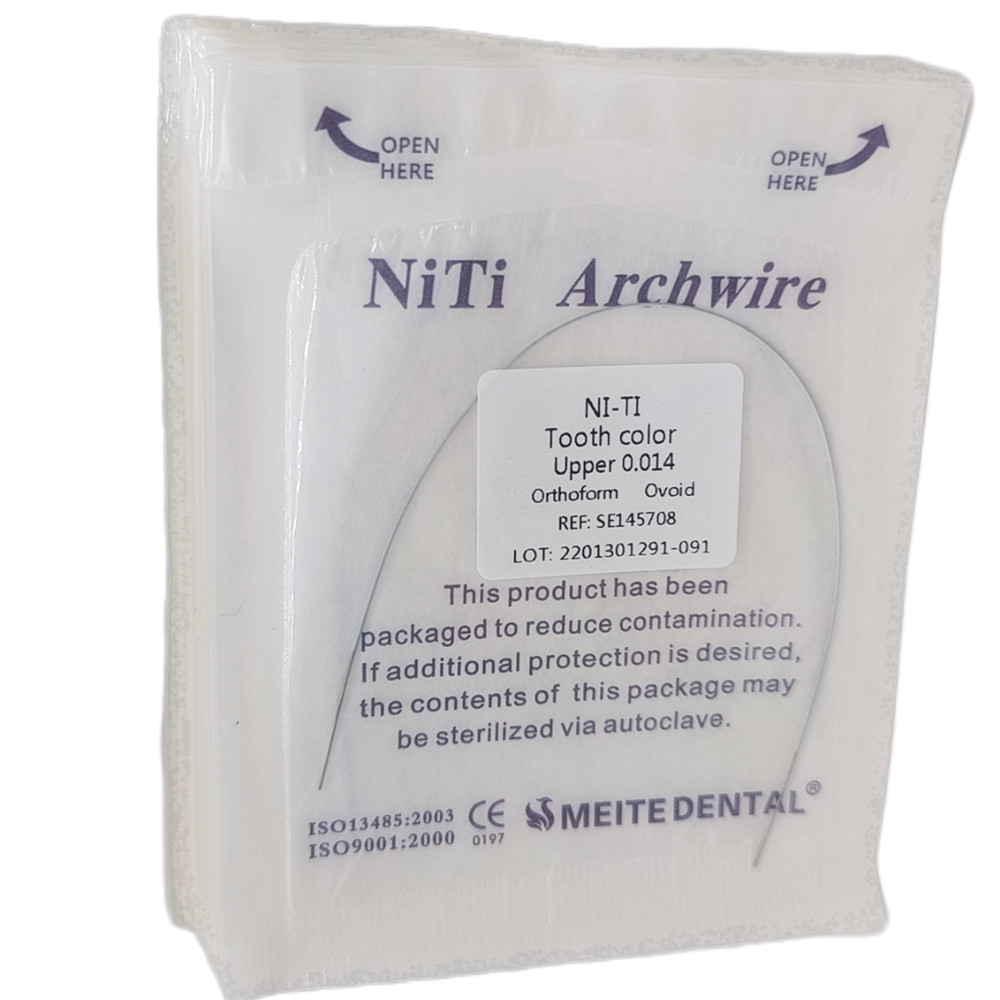 50Pk Dental OrthodonticWhite Color Coated Niti Rectangular/Round Arch Wire Ovoid