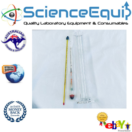 Diesel Density Hydrometer kit 0.800 to 0.850g/ml@15° C HydroThermometer set