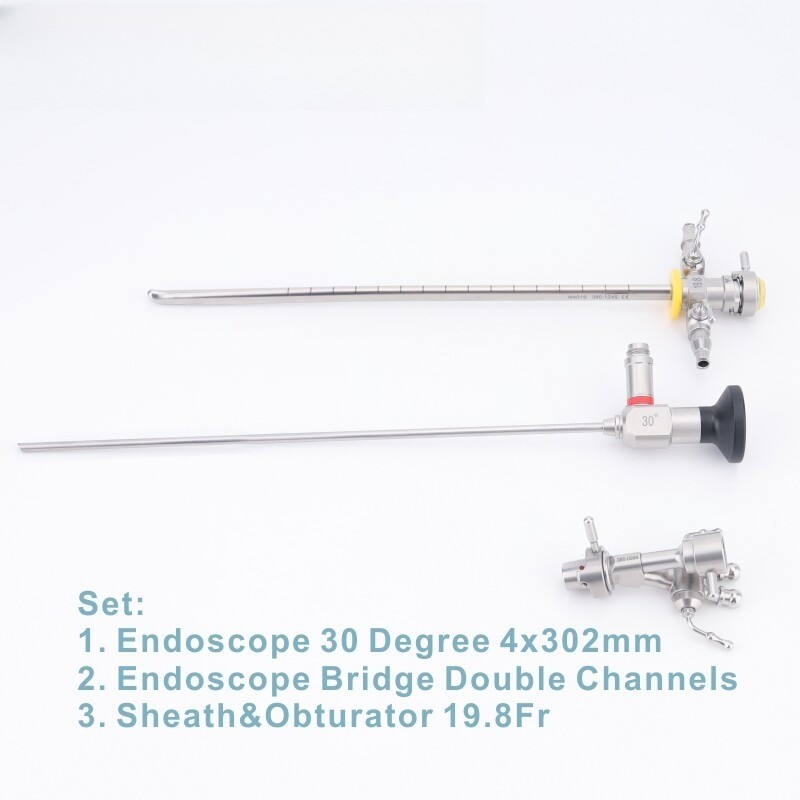 Rigid Urology Cystoscope 30 Degree 4x302mm Sheath & Endoscope Bridge