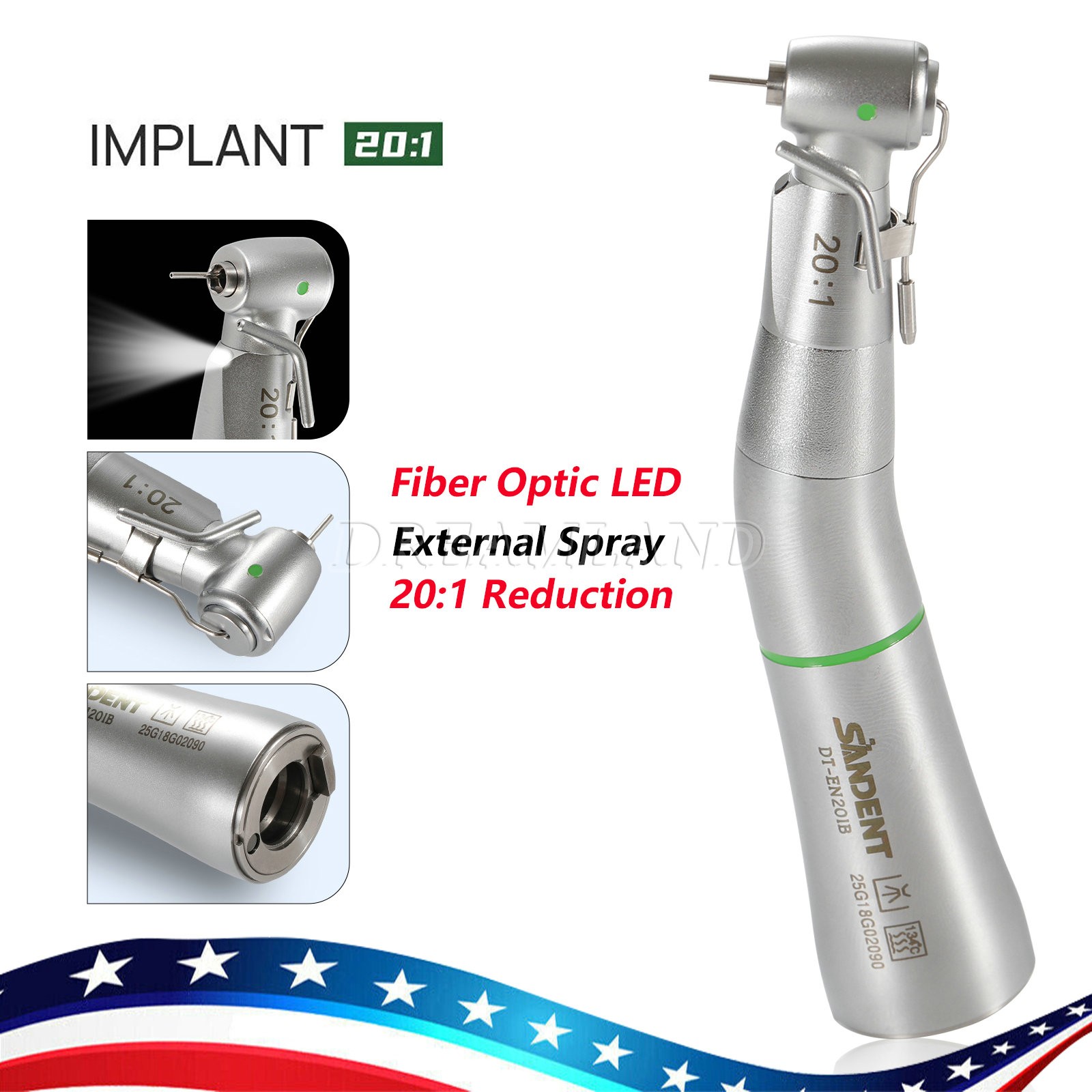 S201XL,Surgical 20:1,BRAND NEW ,1 YEAR WARRANTY, Dental Contra Angle Handpiece