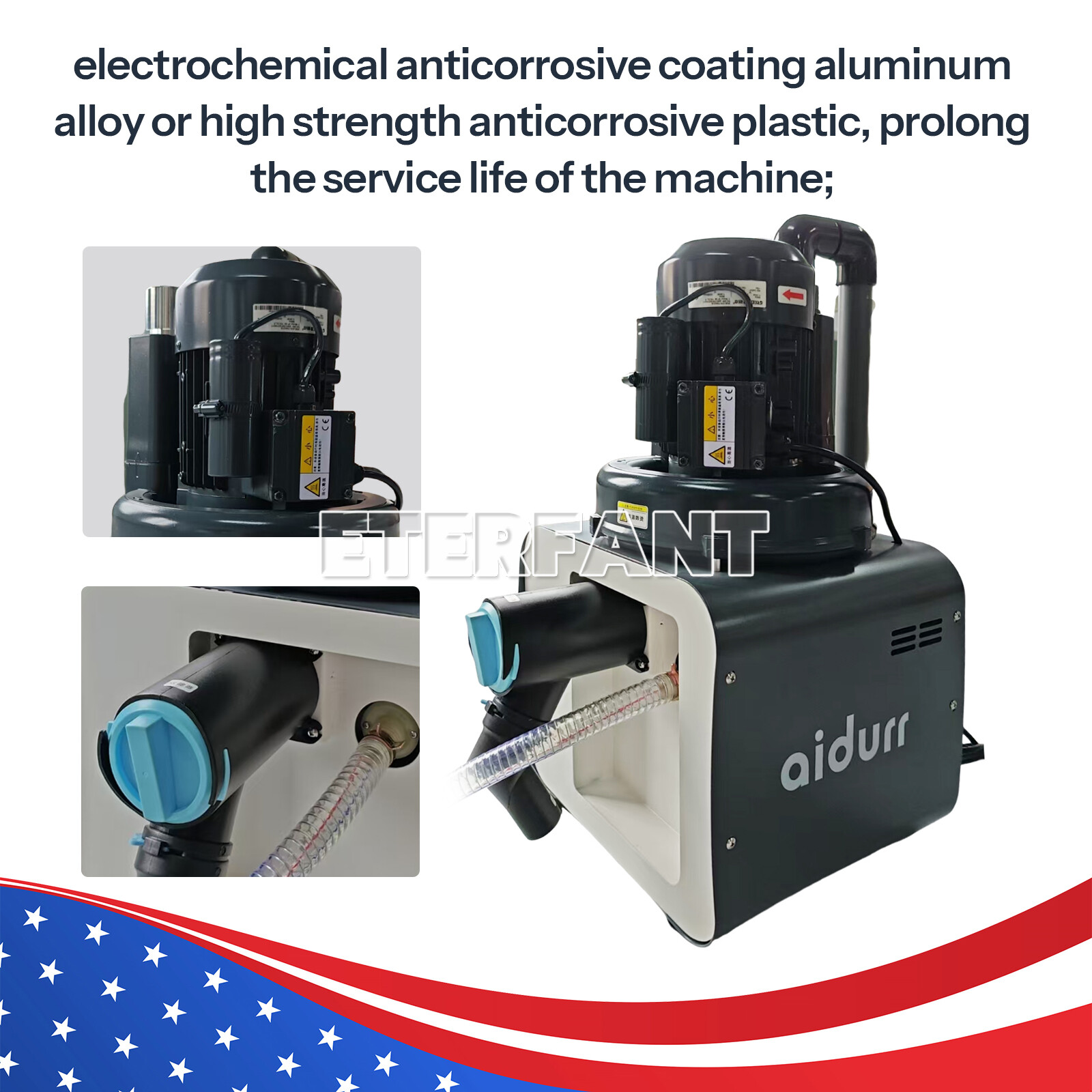 Electric Dental Suction Unit Machine Vacuum System Pump Semi-Dry Type Unit US