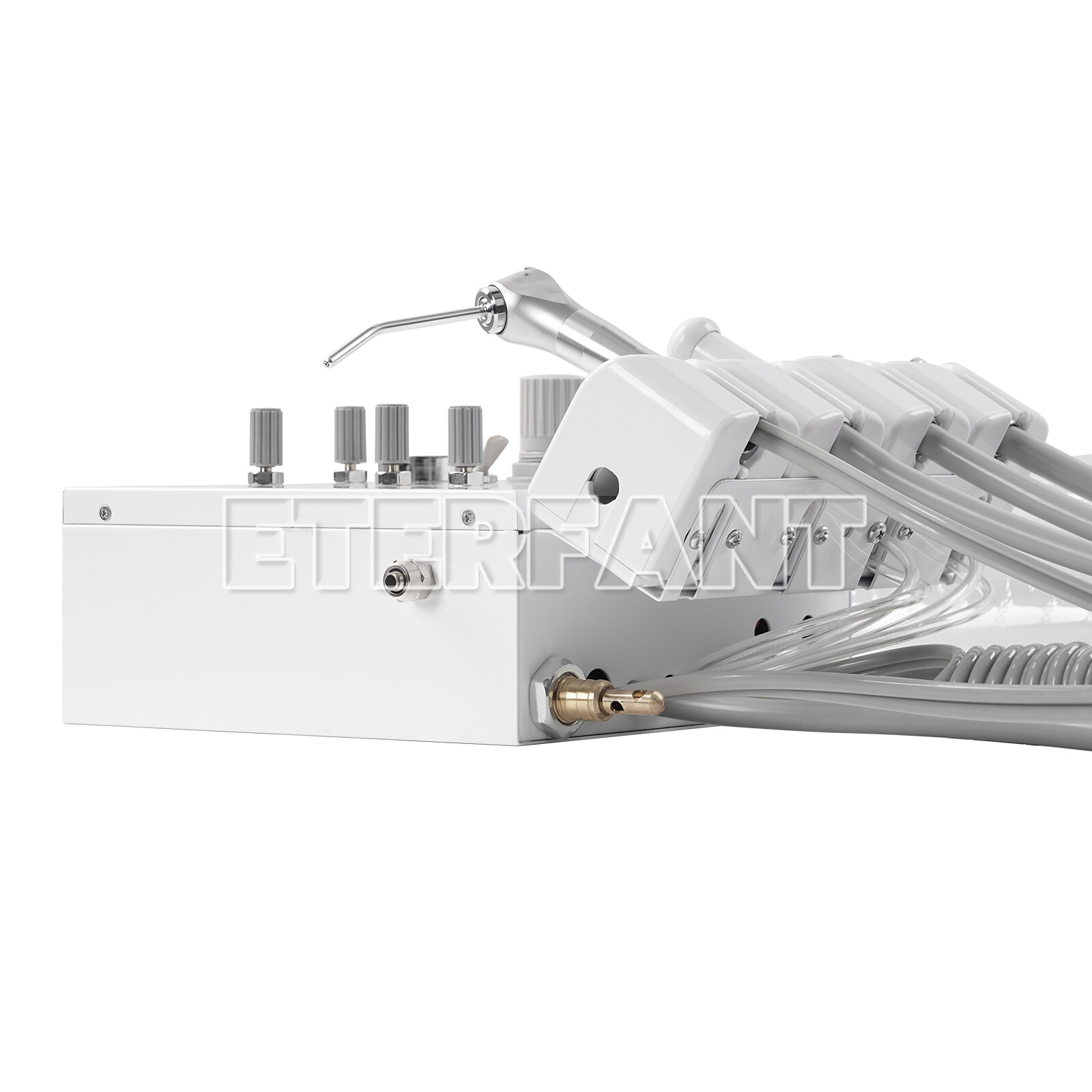 ETERFANT Portable Dental Turbine Unit Work with Air Compressor 4H+3 Way Syringe
