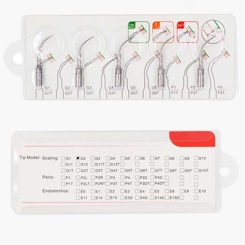 5Pcs/Pack G1T- G7T Dental Ultrasonic Piezo Scaler Tips for EMS & Woodpecker