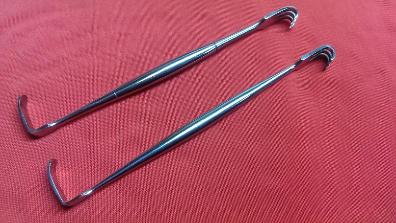 2 PCS ASSORTED SENN MULLER RETRACTOR 6.25″ SHARP + BLUNT PRONGS SURGICAL