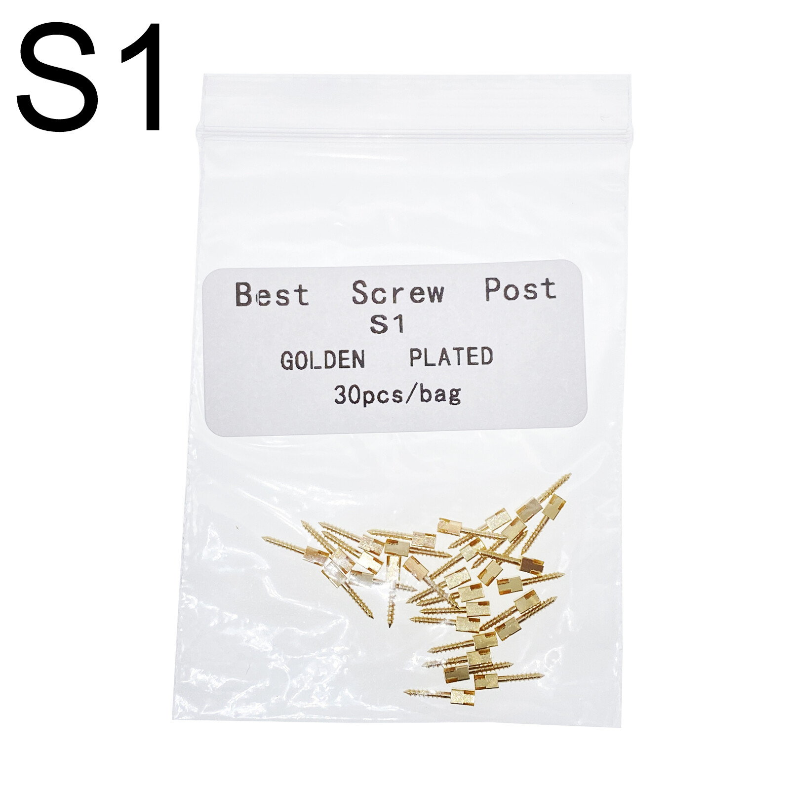 Dental Gold Plated Screw Post Conical Refill Cross Head For Root Canal 30Pcs/Bag