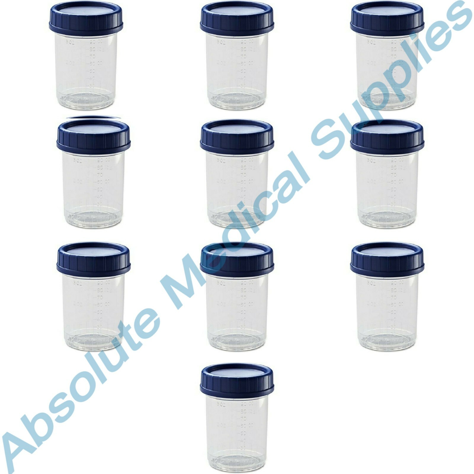 *10-Pack* Medline Click-n-Close Specimen Container With ID Label 4oz DYND30389