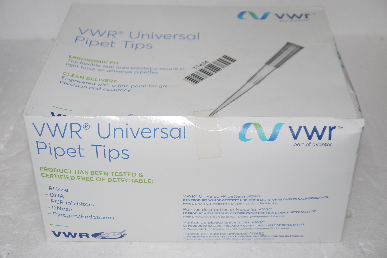VWR 76322-134 Universal Pipette Tips Filtered 20 uL EXP 8/2025 480 pcs New