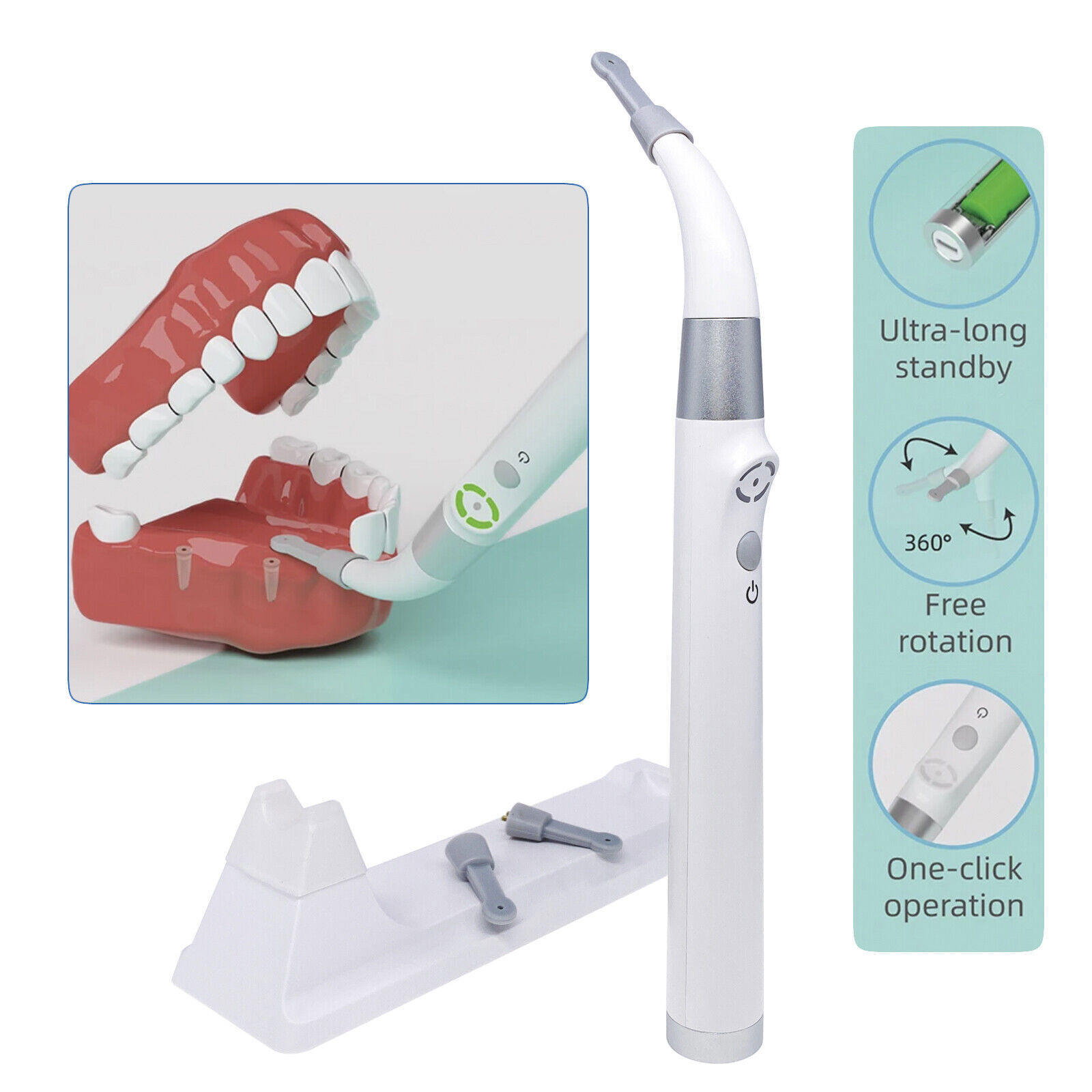 Dental Implant Surgery Locator 360℃ Rotating Spotter Detector+3Pcs Sensor