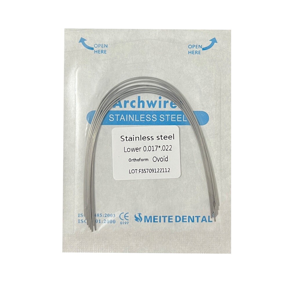 100Pcs Dental Stainless Steel Wire Round/Rectangular Wire Ovoid From Archwire