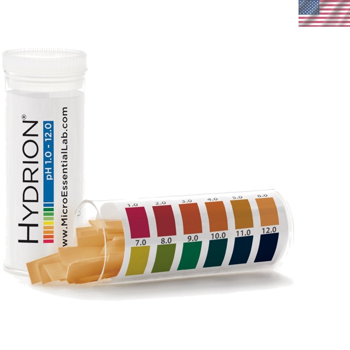 Versatile Hydrion pH Testing Strips: 1-12 Range, 100 Strips for General Use