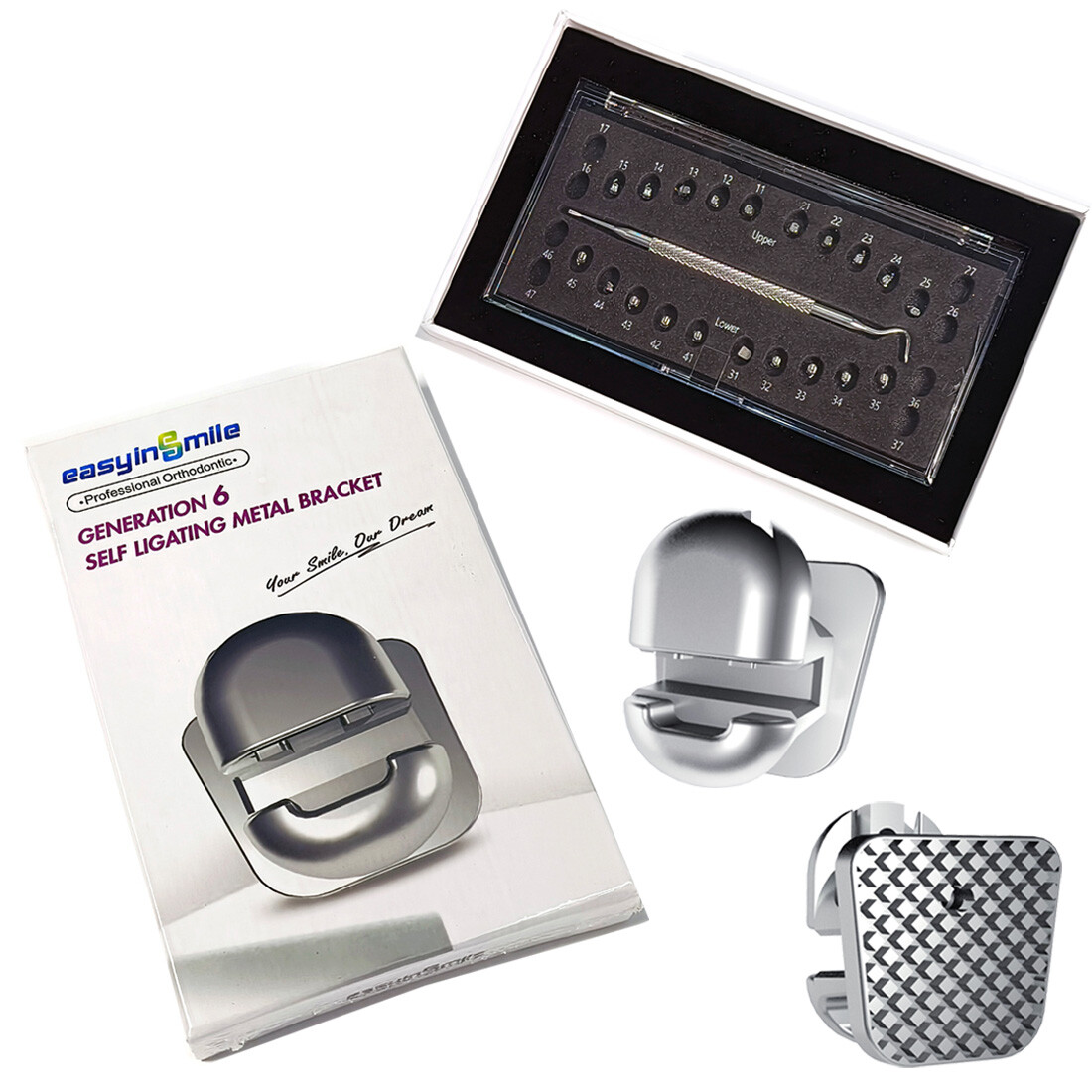 Orthodontic Self-ligating Bracket Spherical Bracket Dental Metal Braces ROTH/MBT