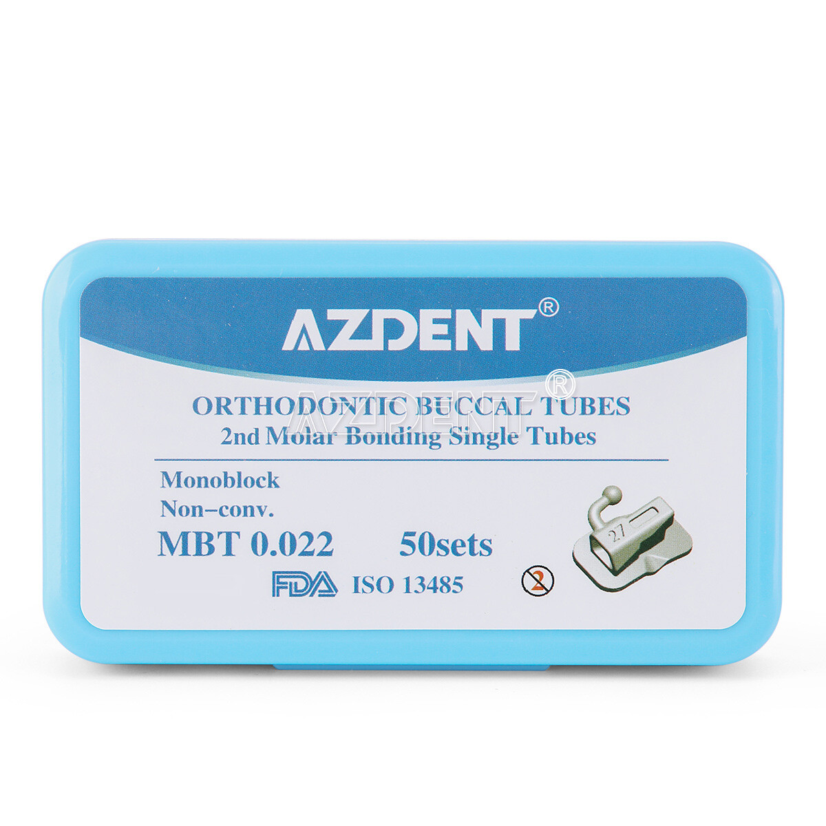 AZDENT Dental Orthodontic Buccal Tubes 1st 2nd Molar Tube Roth MBT 022 Bondable
