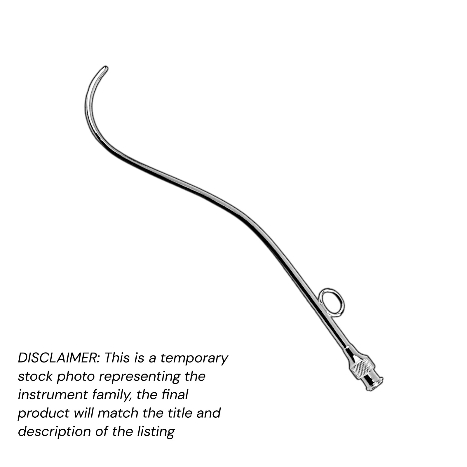 Van Alyea Antrum Cannula 4.5” Long Curve 2.1mm Tip Stainless XPRS OR Grade
