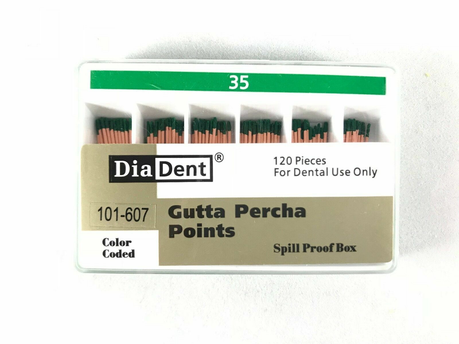 DIADENT Gutta Percha Points Endodontics (240 Pieces) All sizes Spill Proof 2 Box