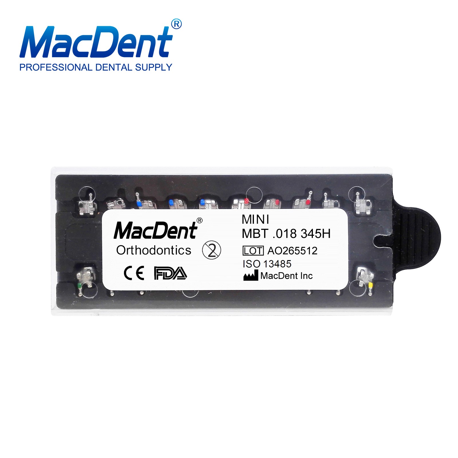 MacDent Dental Orthodontic Metal Bracket Braces / Buccal Tubes 022/018 Monoblock