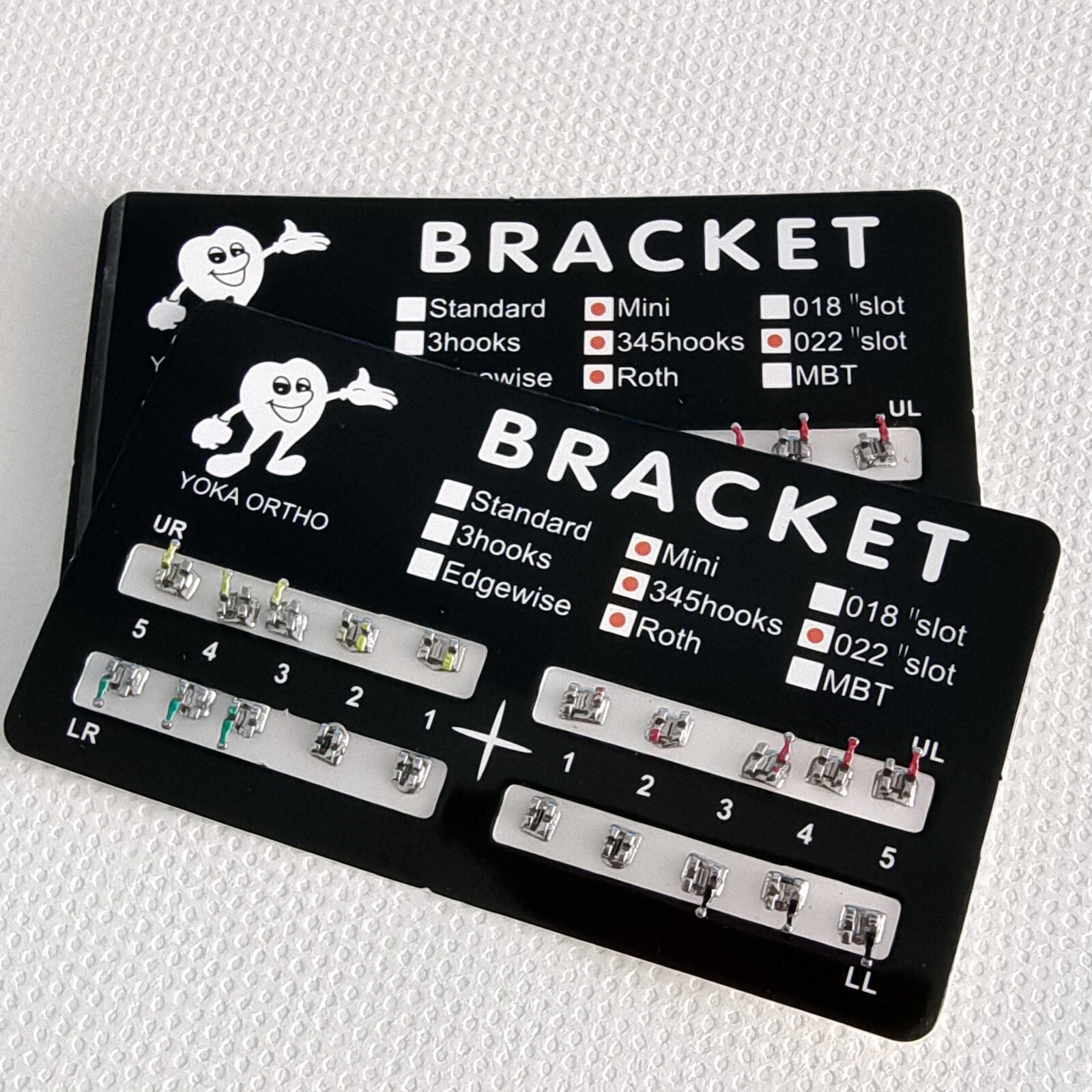 10 Packs YOKA Dental Orthodontic Metal Brackets Braces Mini Roth.022 Hooks 345