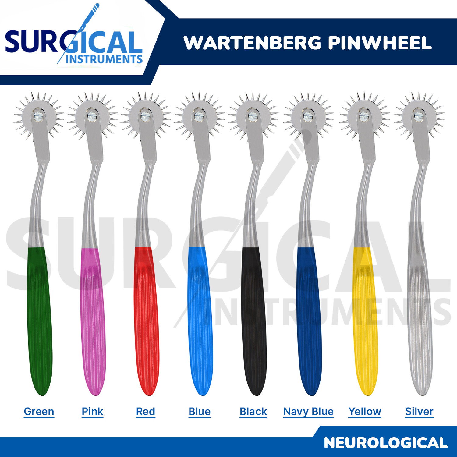 Wartenberg Pinwheel 7″ Metal Neurological Sensory Pin Wheel 1 Head German Grade