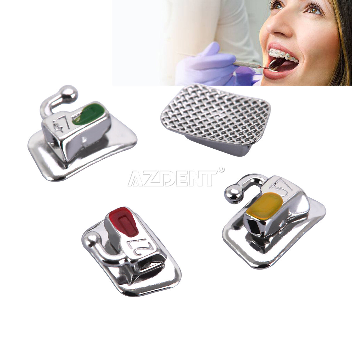 AZDENT Dental Orthodontic Buccal Tube 1st 2nd Molar MBT ROTH 022 Non-Convertible