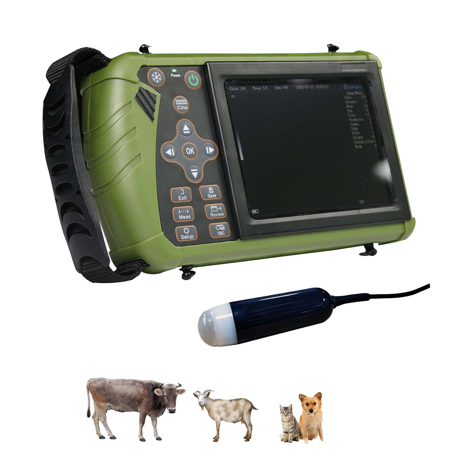 DAWEI Portable Veterinary Ultrasound Machine Handheld Scanner for Cow, Goat, Pig