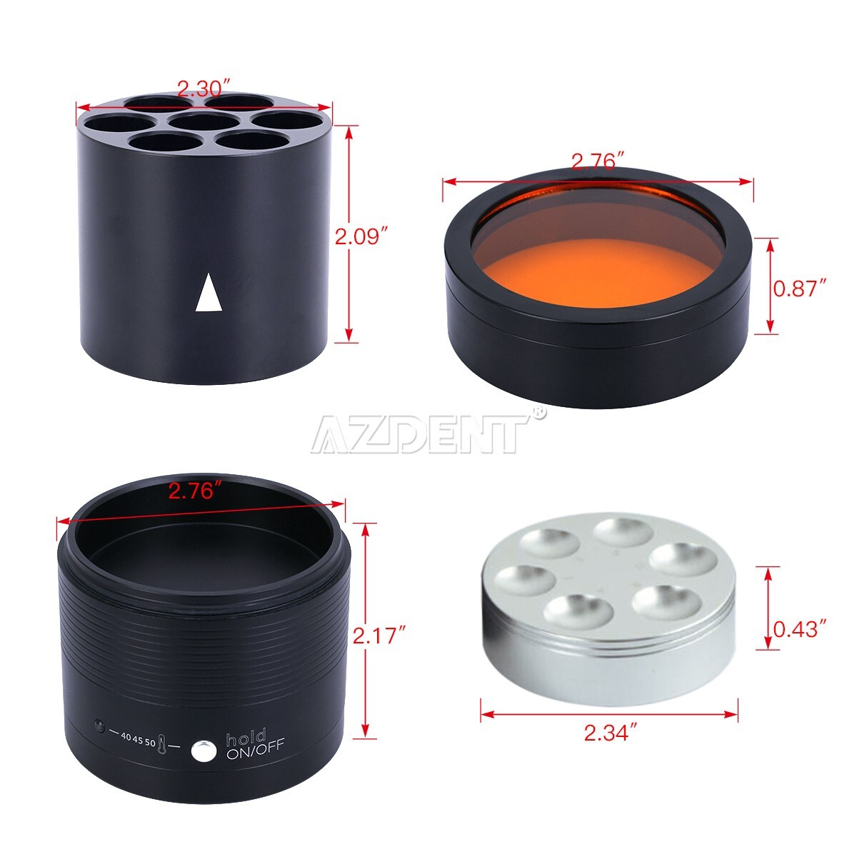 AZDENT Dental Composite Resin Heater DC Power Softener Material Warmer 40/45/50℃
