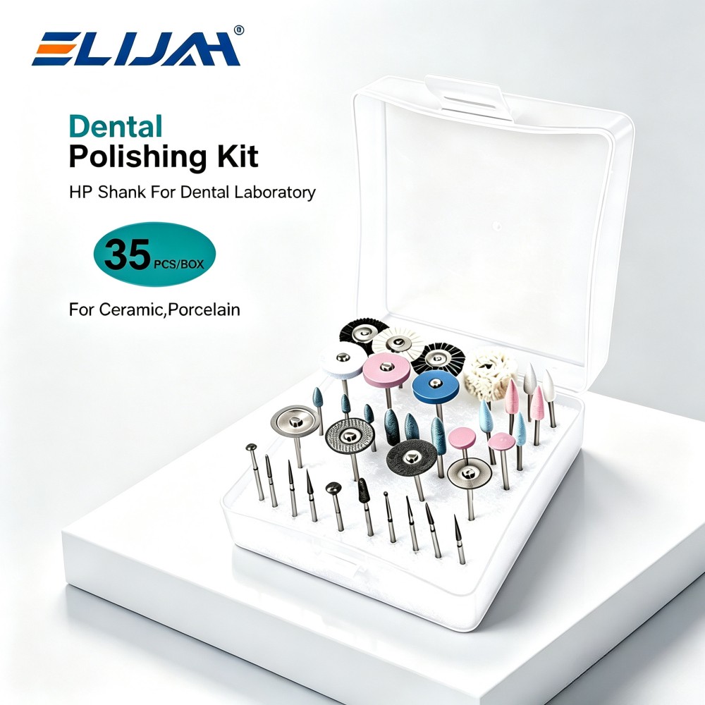 35PCS/Set Dental HP Polishing Kit 2.35mm for Ceramics Low Speed Polisher Brushes