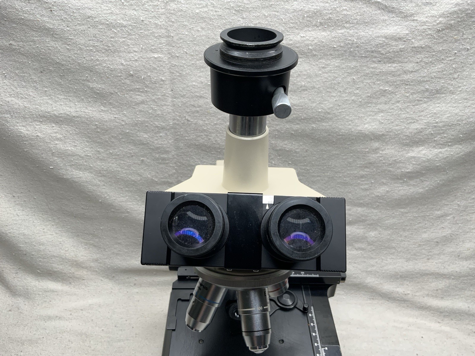 Olympus Model CHT Upright 4 Objective Binocular Microscope