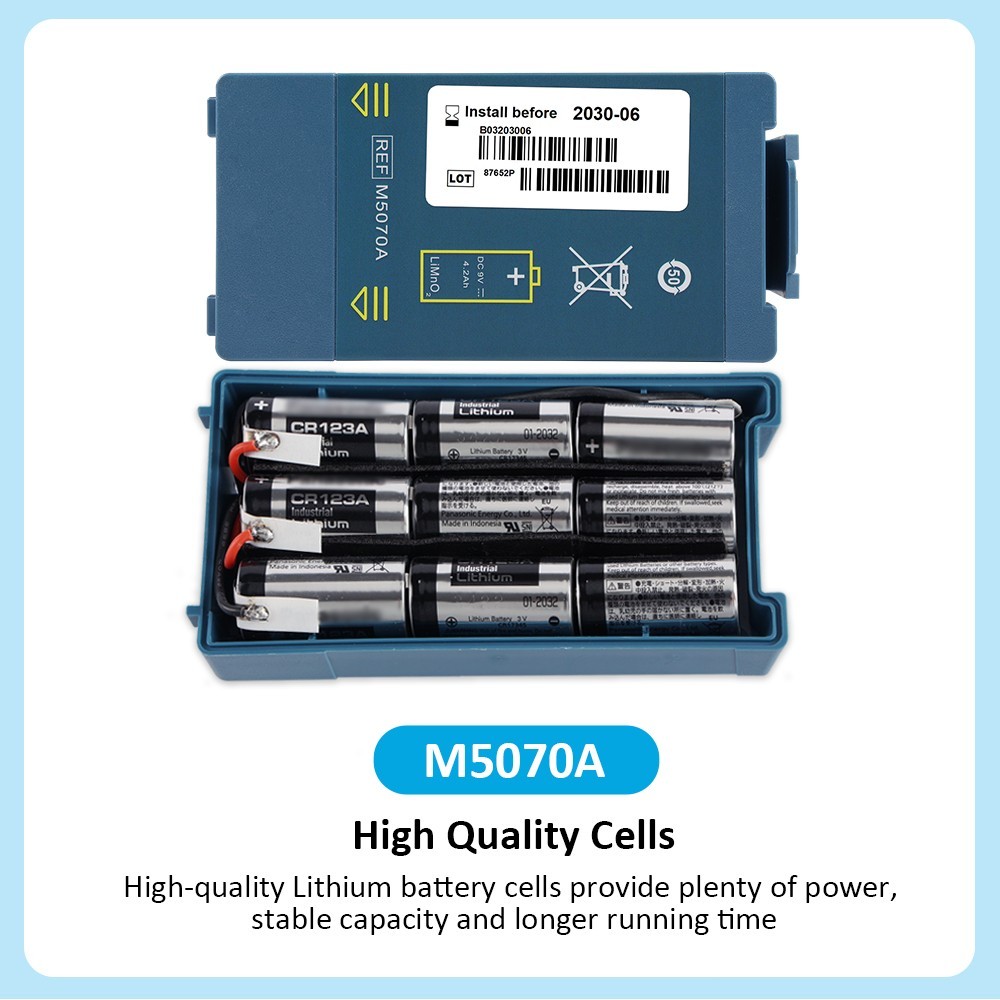M5070A Battery For HeartStart Home OnSite AED FRx HS1 M5066A M5067A 2030-06