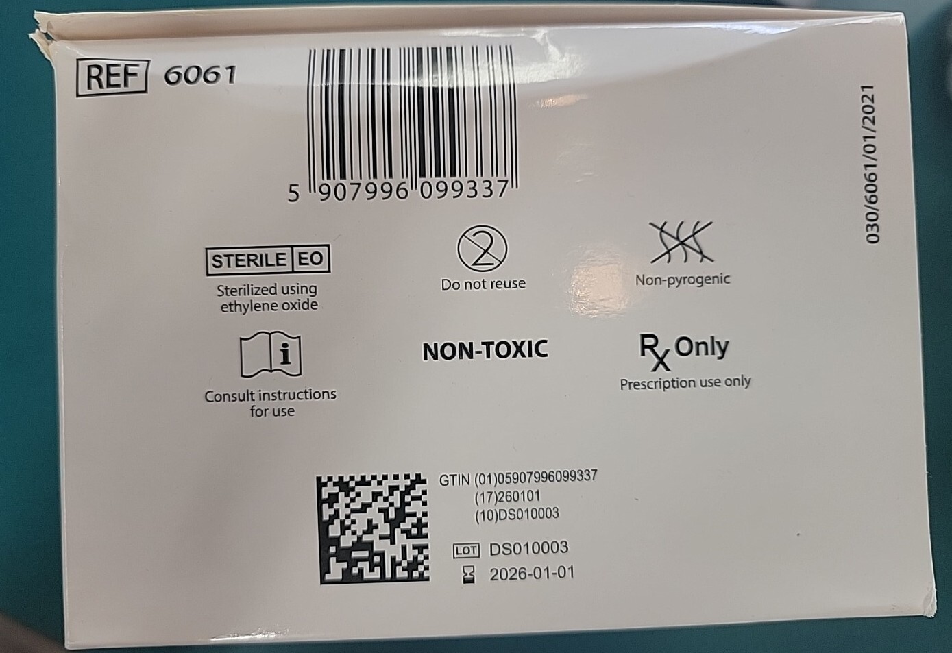 Drop Safe Sterile Syringe 1 mL without needle , Box of 100 pcs Non-pyrogenic