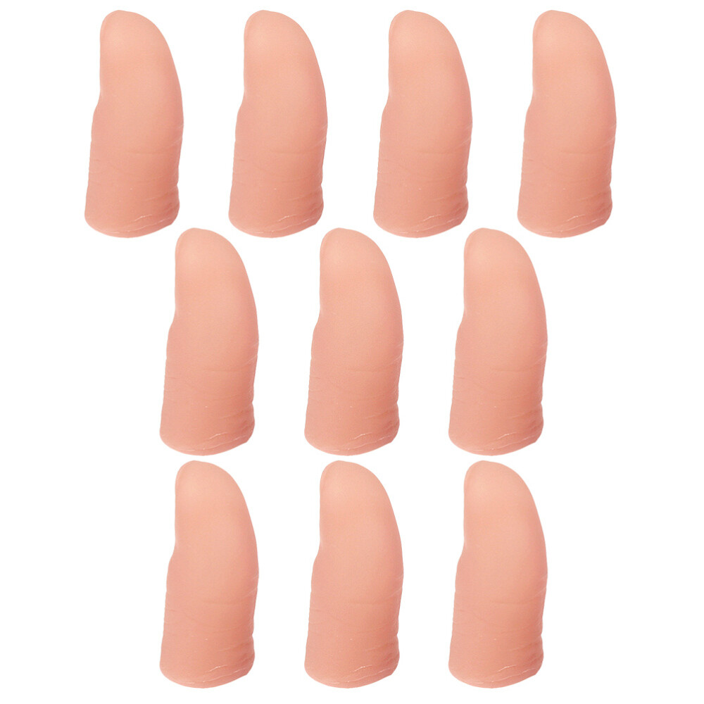 10Pcs False Finger Support Fingertip Protector Fake Finger Toy Trick Finger