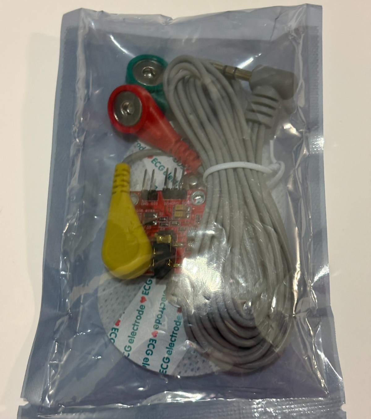 New 3-lead ECG Cable & Electrode Round Pads AG/AgCI Sensor Set