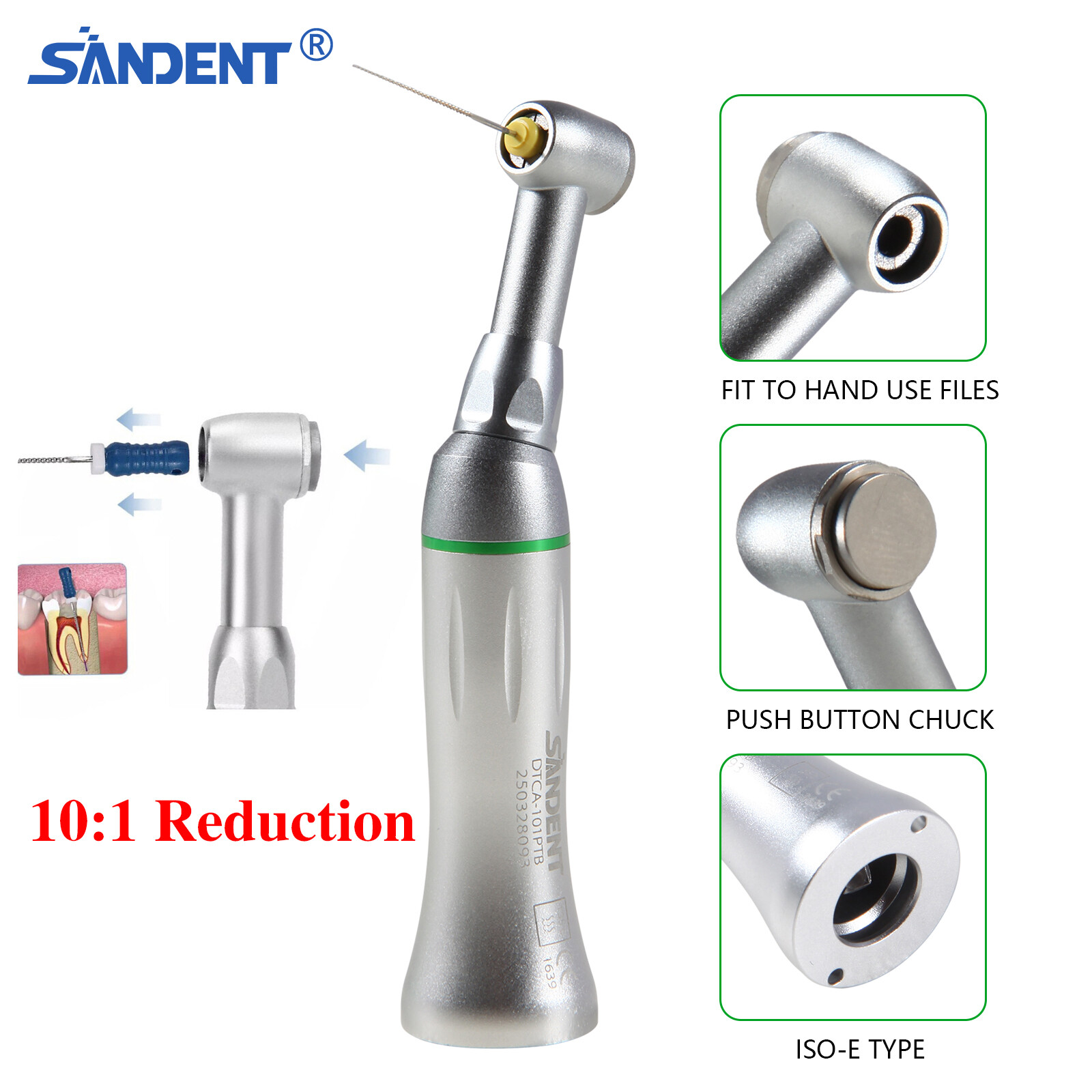 Dental Endo Reciprocating Handpiece 10:1 Contra Angle Endodontic 90° M4 NSK