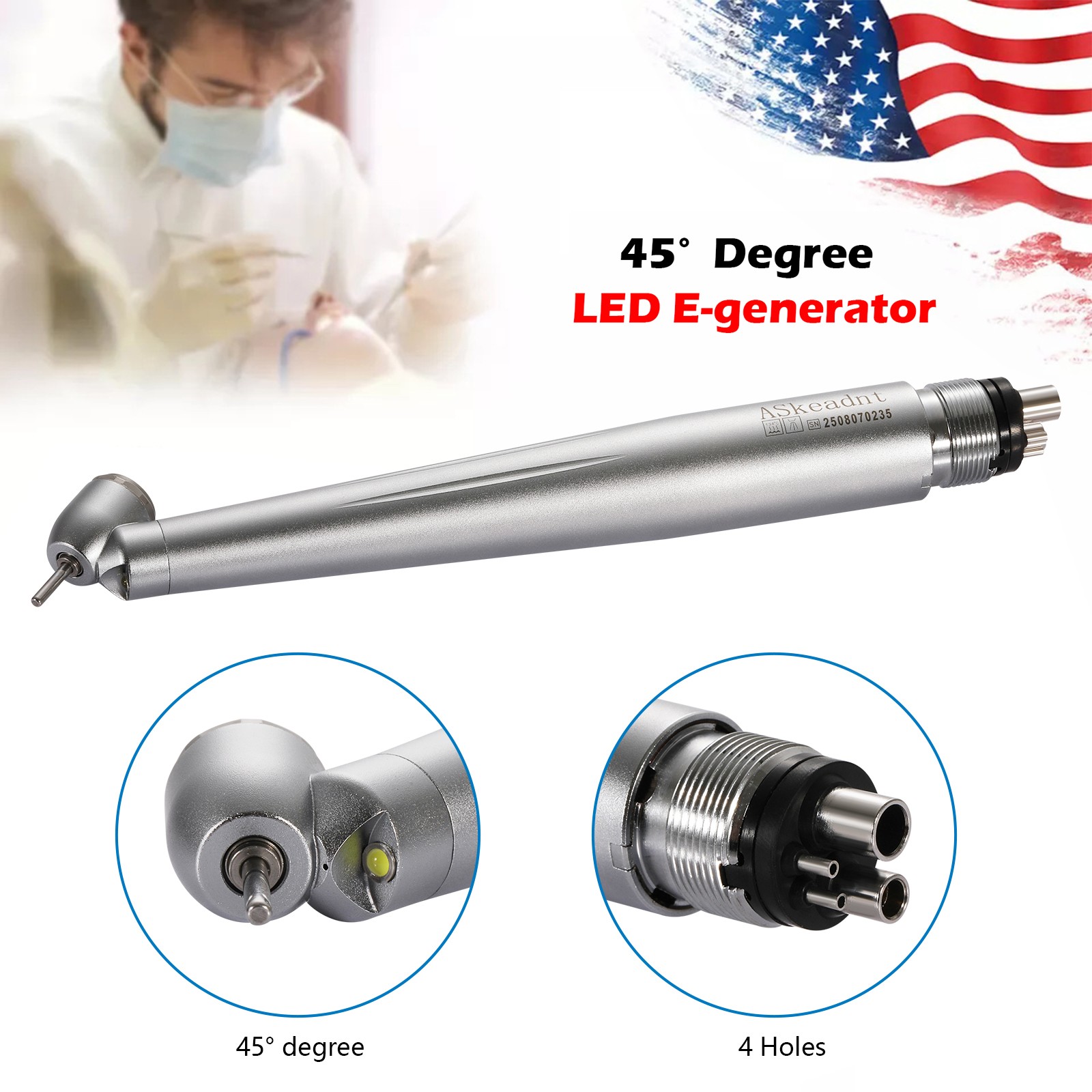 Dental LED Curing Light Lamp Wireless Cordless Resin Cure Lamp 5W 2000MW USPS