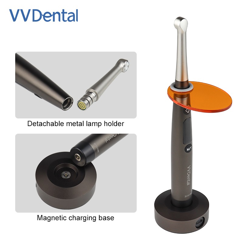 1 Second Dental Cordless Wireless LED Resin Cure Curing Light Lamp Tool 3100mw