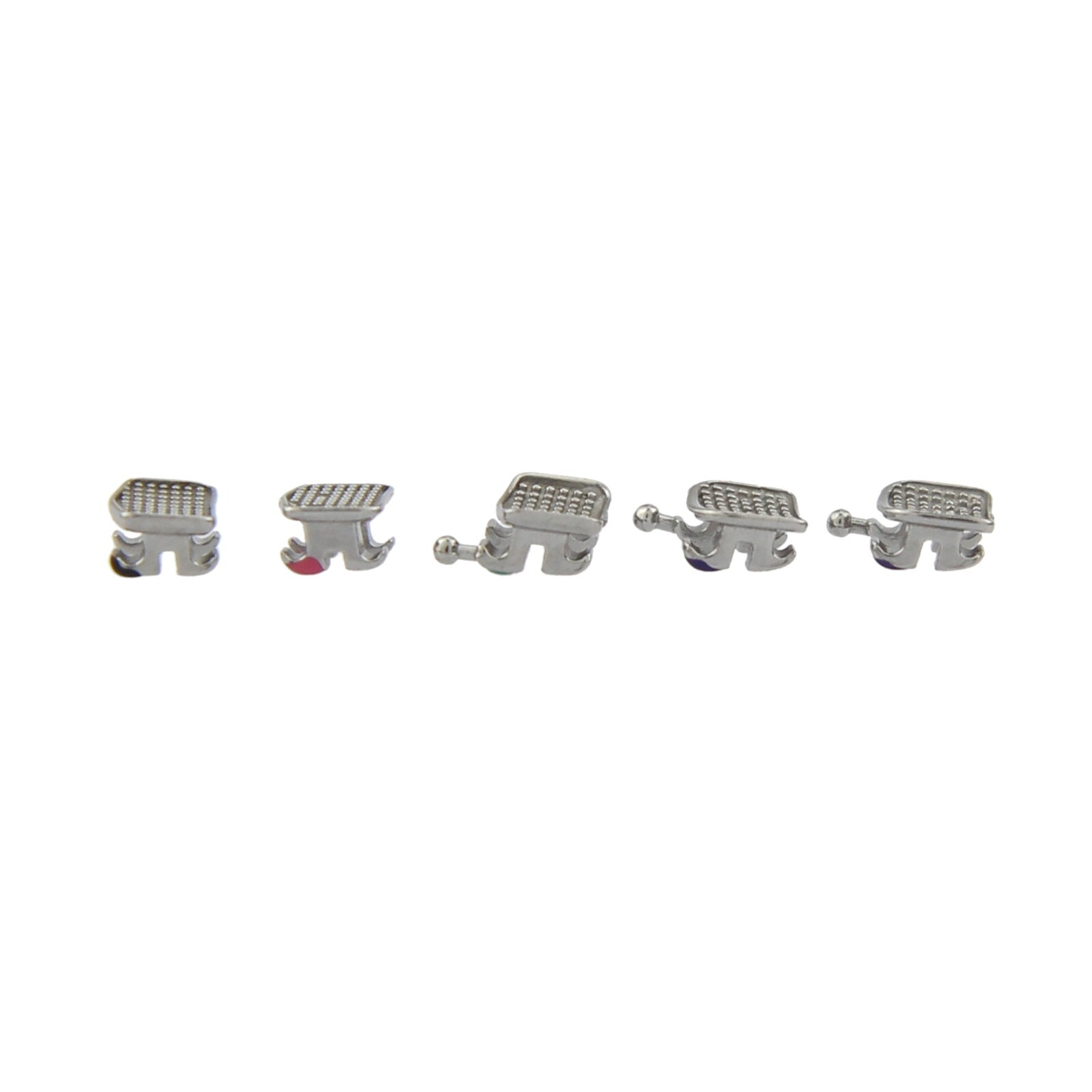 Dental Orthodontic Metal Brackets MIM Roth MBT 018 022 345 Hooks Mini Twin Black