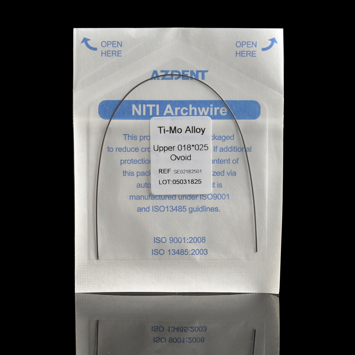 10packs AZDENT Dental Orthodontic TMA Beta Ti-Mo Alloy Rectangular Arch Wires