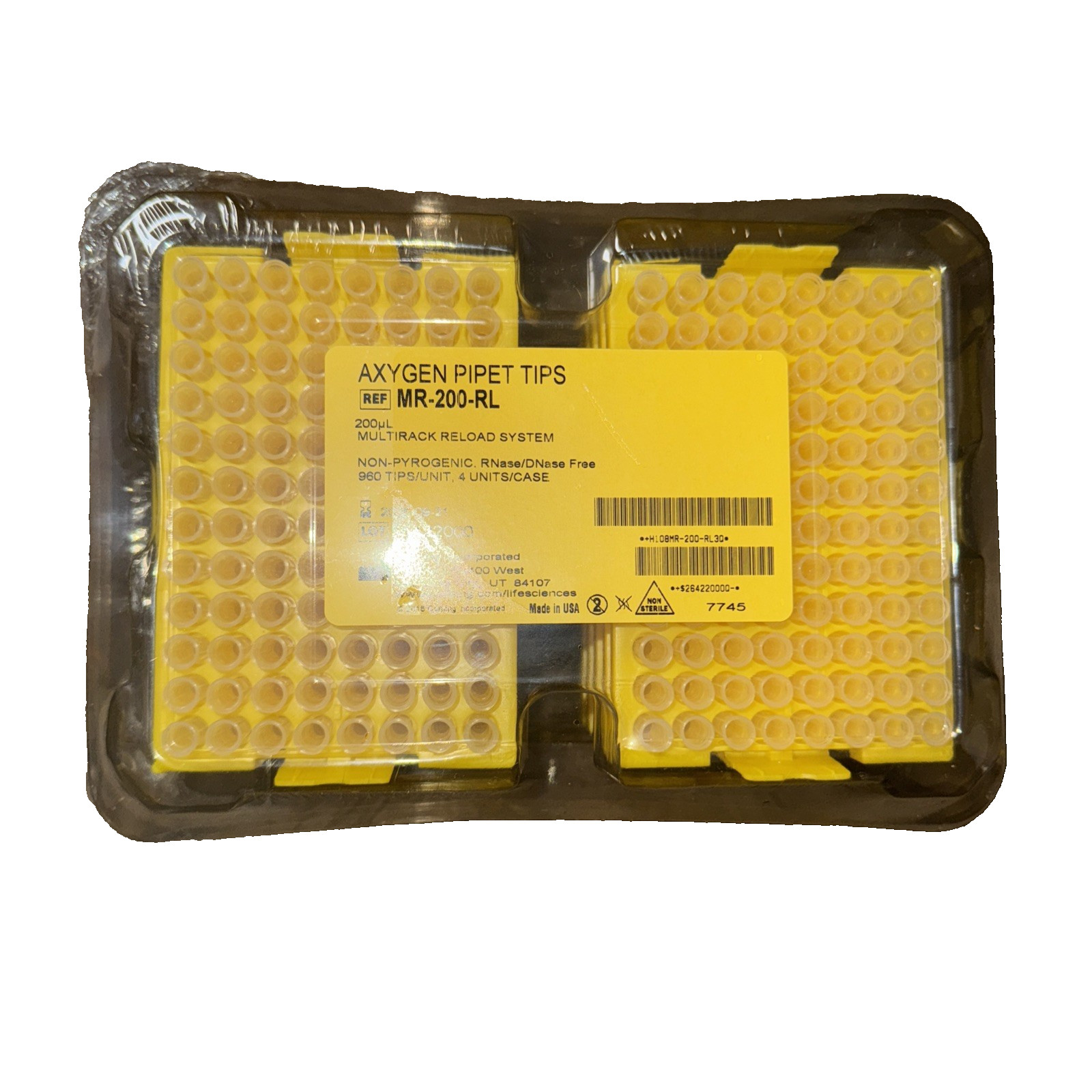 MR-200-RL Axygen Pipet Tips – 200µL, Sterile, Laboratory Use