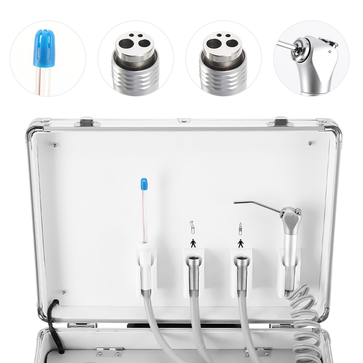 Dental Portable Mobile Delivery Unit System With Suction Air Compressor 4Hole