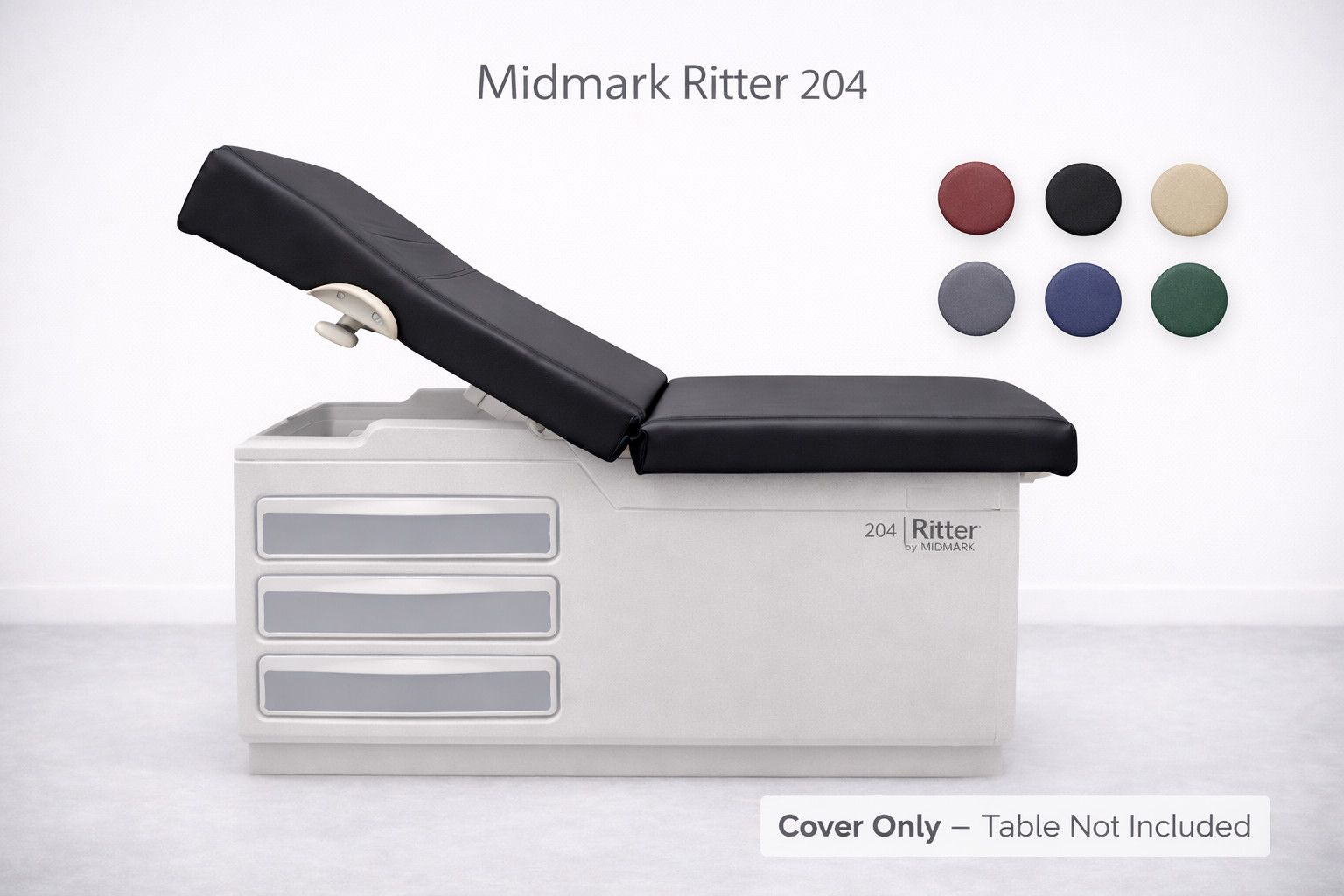 Midmark Ritter Exam 204 Replacement Vinyl Upholstery Cover – STAPLE ON