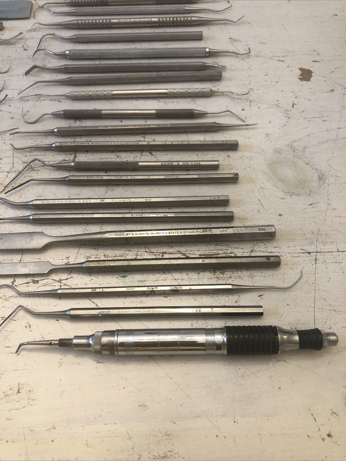 Lot of Mixed Dental Stainless Steel Tools Instruments NORDENT, SS WHITE, RUGBY