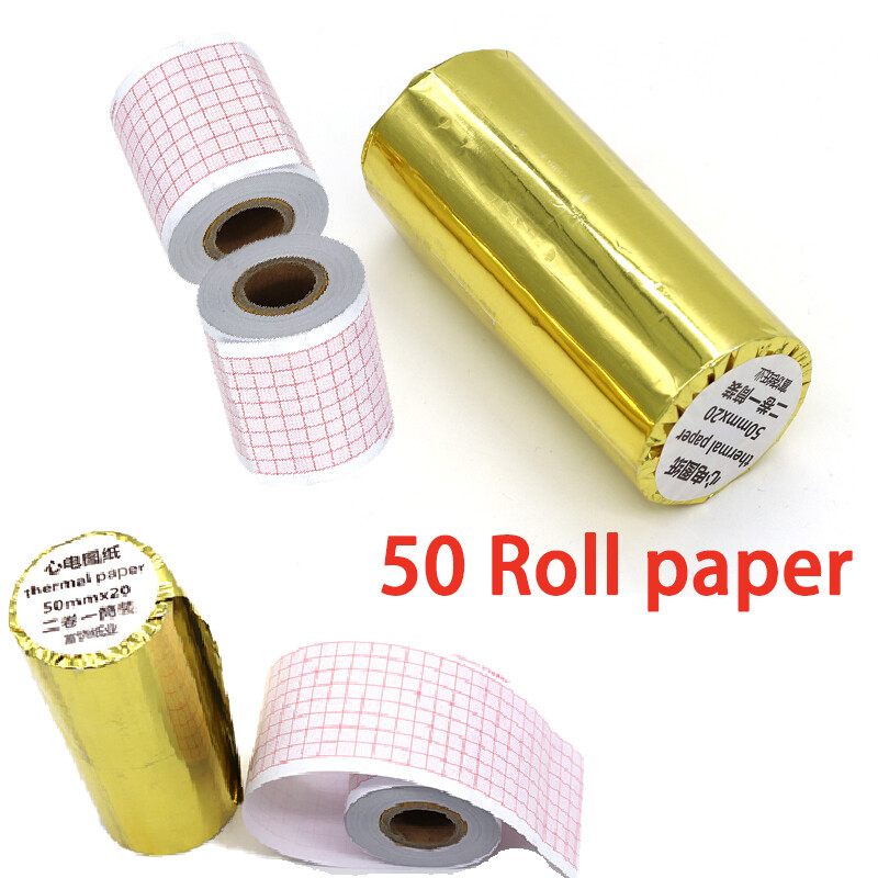 50Roll 50mm*20m Thermal paper for ECG EKG Electrocardiograph ECG100G Print Paper