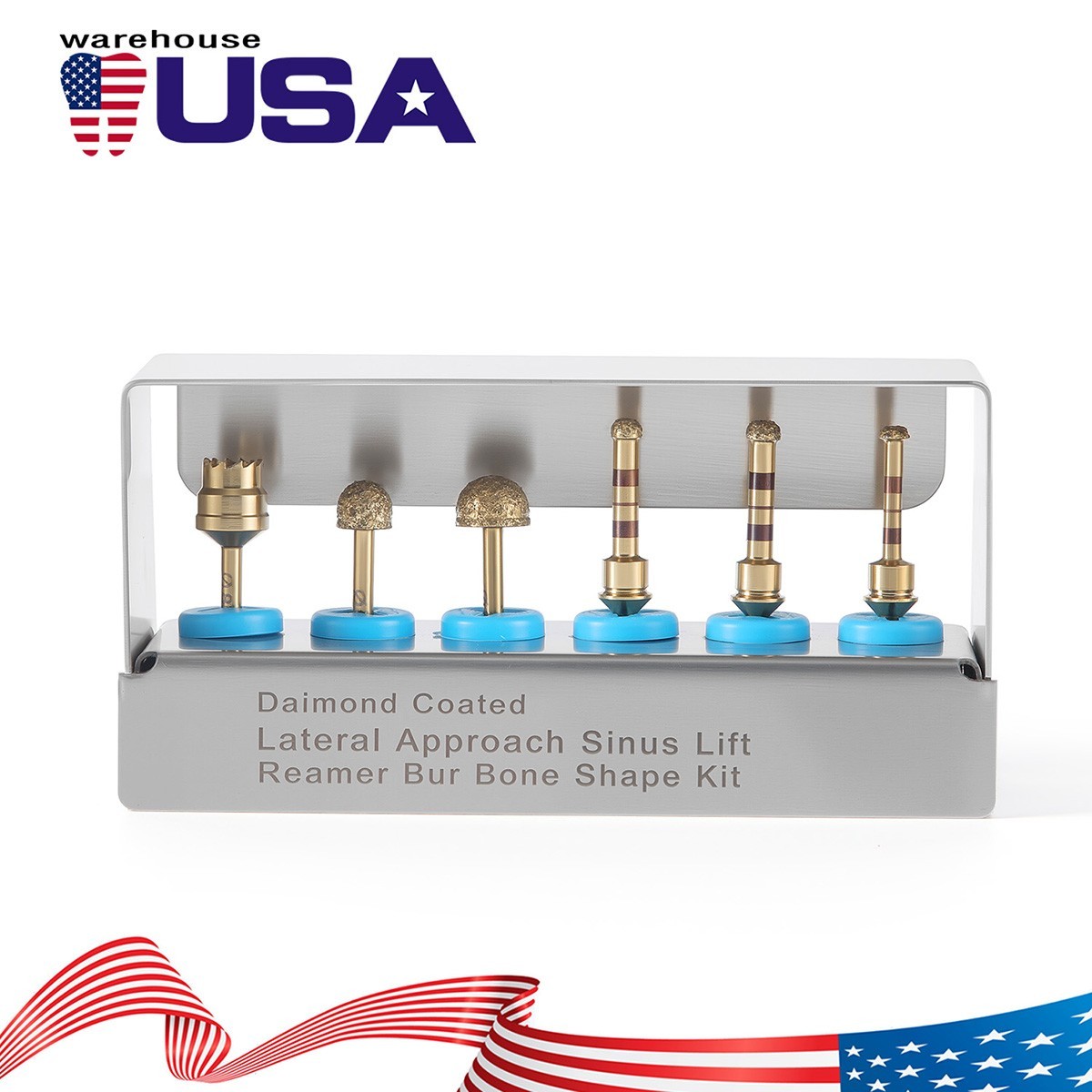 AZDENT Dental Maxillary Sinus External Lifting Drill Multiple Drill Bit Shapes