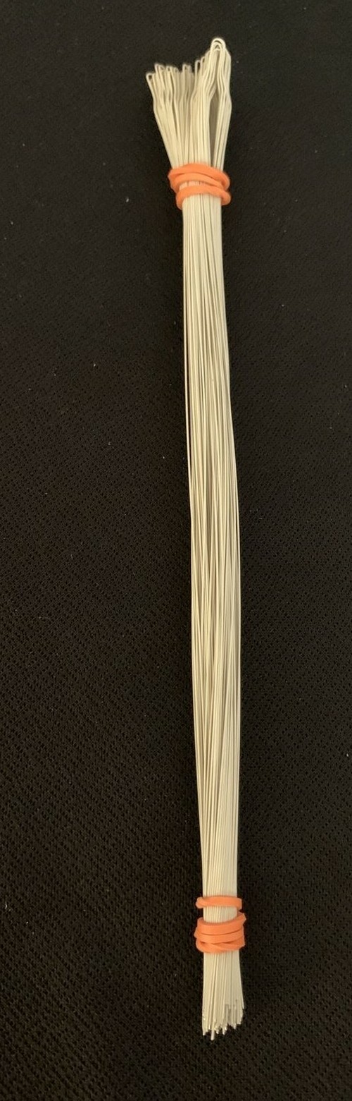 Long Preformed Ligature Ties White Coated 0.010” ((.012″ coated))