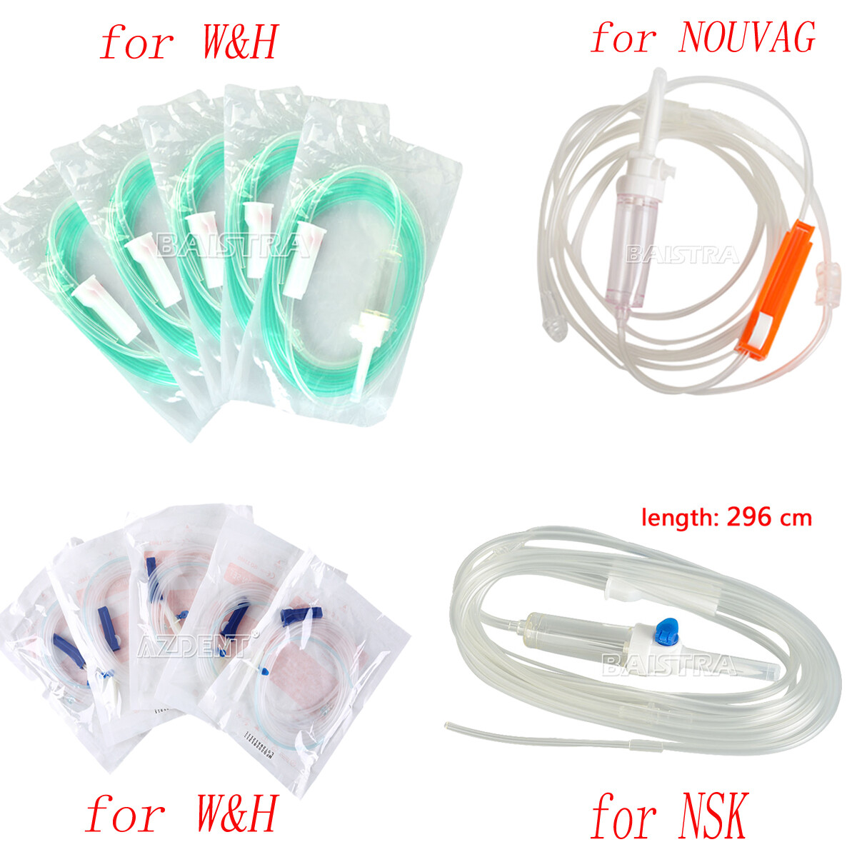 Dental Disposable Implant Irrigation Tube Fit for WH NSK NOUVAG Surgical Motor