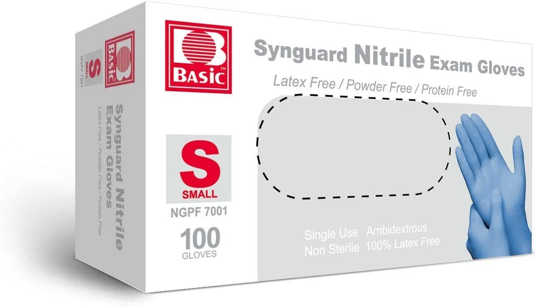 1000 Disposable Nitrile Examination Gloves Powder-Free Small