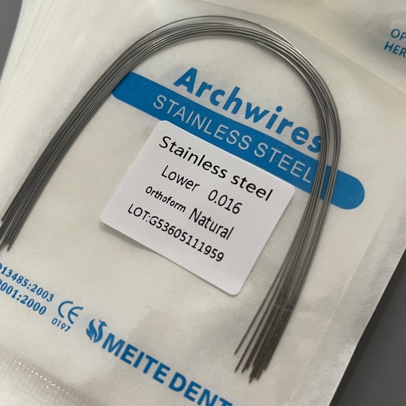 Dental Orthodontic Stainless Steel Round/Rectangular Arch Wires Natural