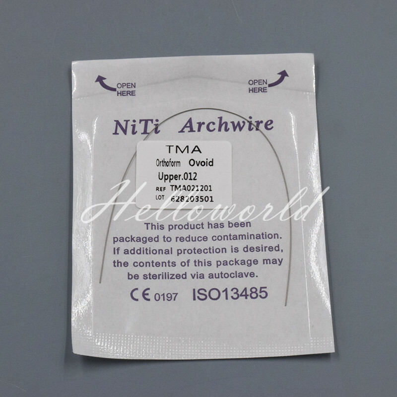 1 Pc Dental Orthodontic TMA Beta Ti-Mo Alloy Round Arch Wires Natural/Ovoid