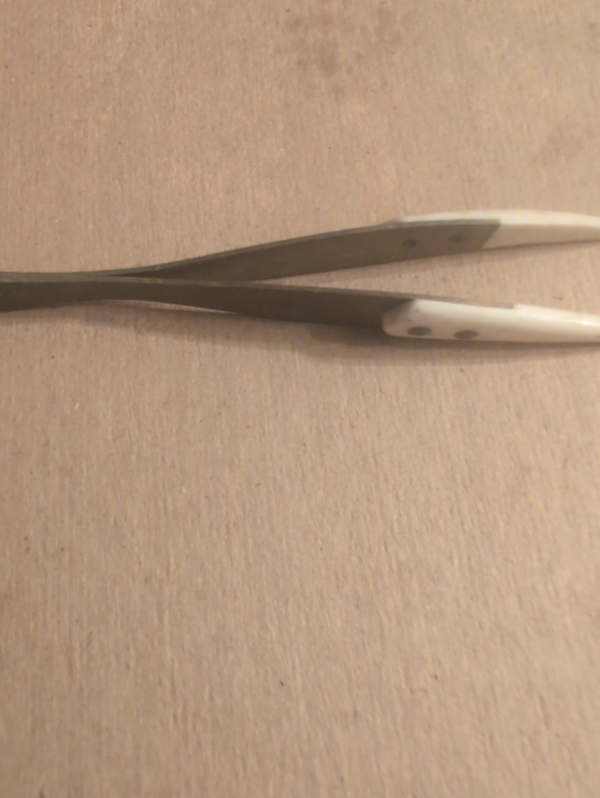 Vintage Lab Tweezers Metal With Plastic Ends Unbranded